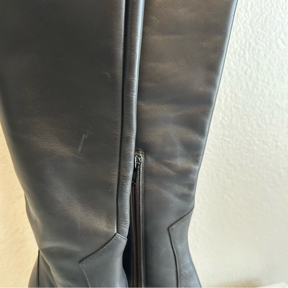 NWT, Gia Borghini Made in Italy Knee-High Leather Black Platform Boots, 36 EU - Picture 9 of 14